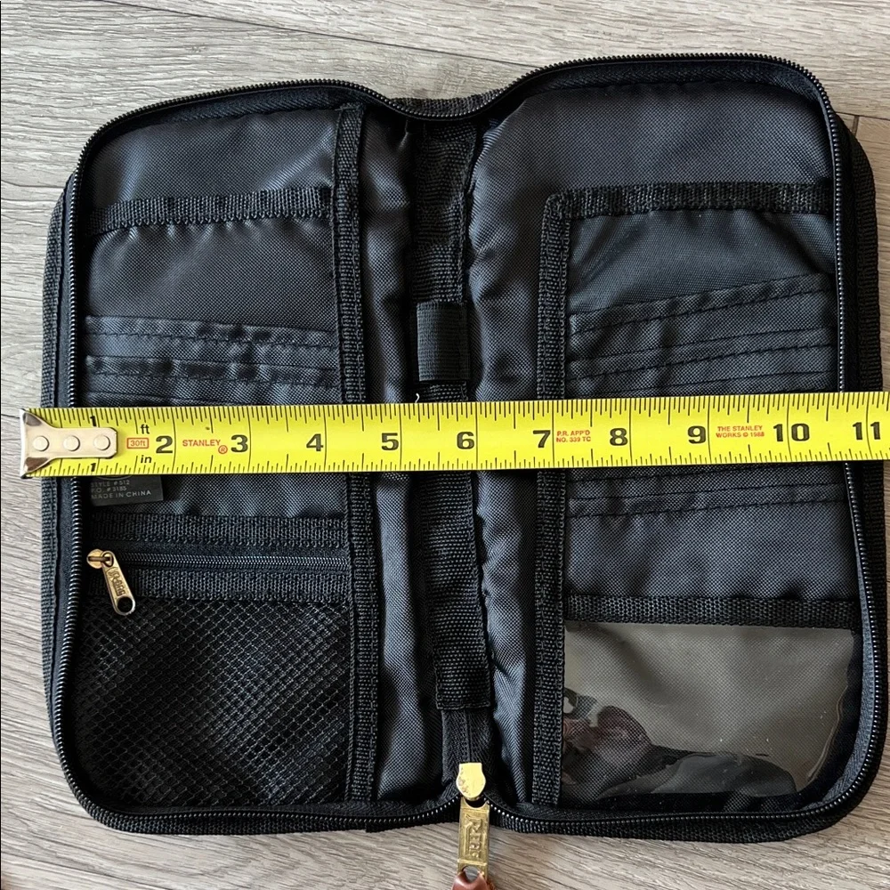 Black Passport Travel Pouch Zippered unisex